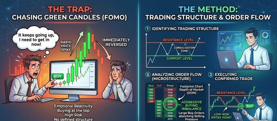 Market Microstructure Simplified: Using Order Flow to Stop Chasing Green Candles and Start Trading Structure